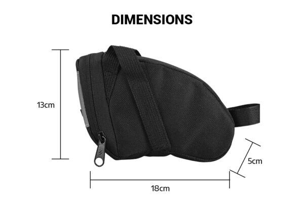 Luminismo Sahoo Fahrrad Satteltasche, Kompakte Wasserdichte Rahmentasche Fahrradtasche Oberrohrtasche Aero Wedge Pack Mountainbike Bag für Mountainbikes, Fahrräder, und Rennräder - Schwarz – Bild 4
